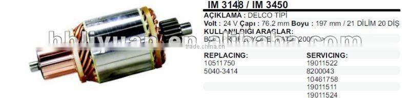 IM3148/IM3450 24V Delco Auto Starter Armature