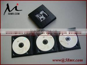 2015 Faux Leather DVD CD Box Holder Album,Black 3PS