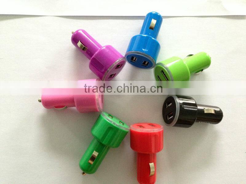 Blue LED Electric Car Charger For Iphone5 / Ipad/ Samsung Galaxy