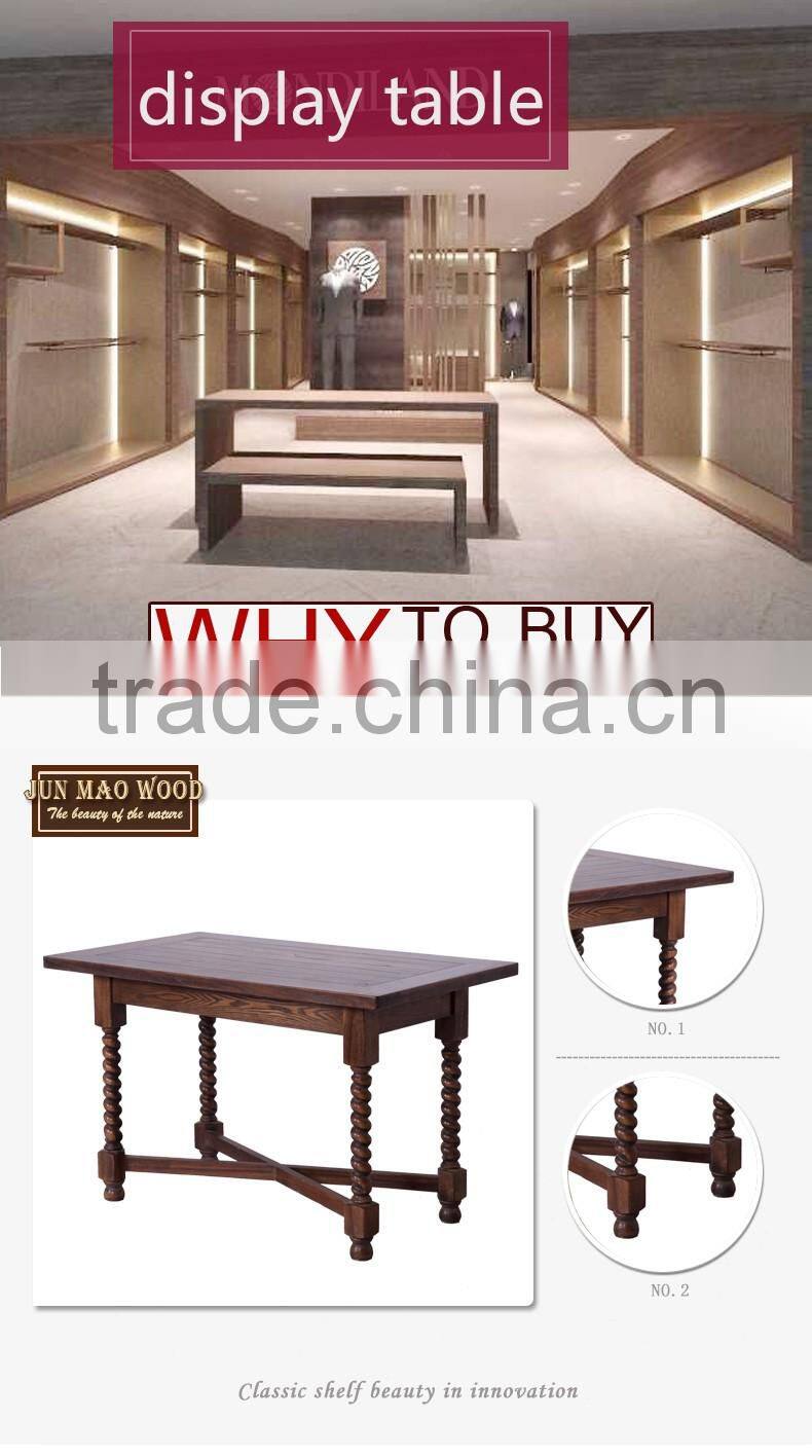 Shopping store decoration, display tables and shelf tables for shop fitting and store fixtures