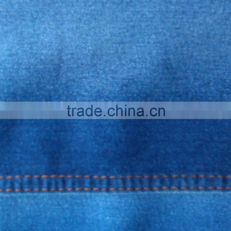 Benzo Blue 80% Cotton 18% Polyester 2% Spandex Elastic Twill Denim Fabric