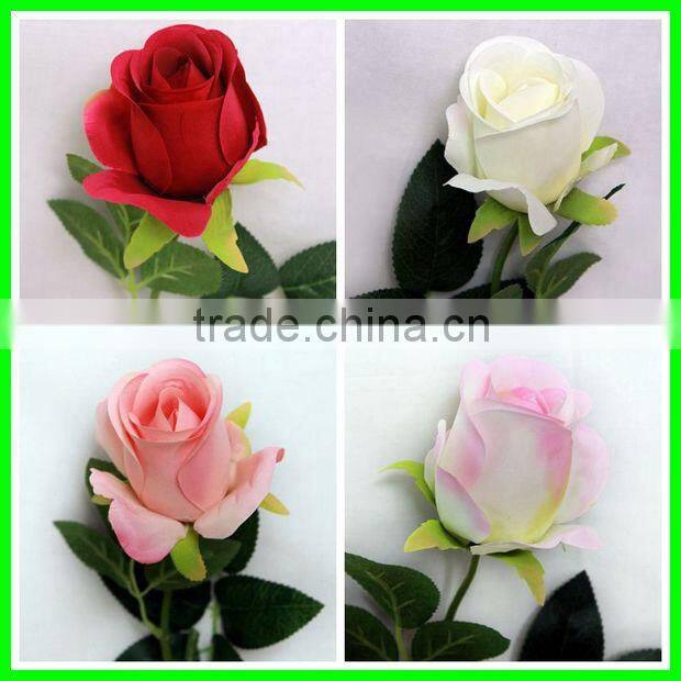 Artificial red single rose flower wedding flower decoration