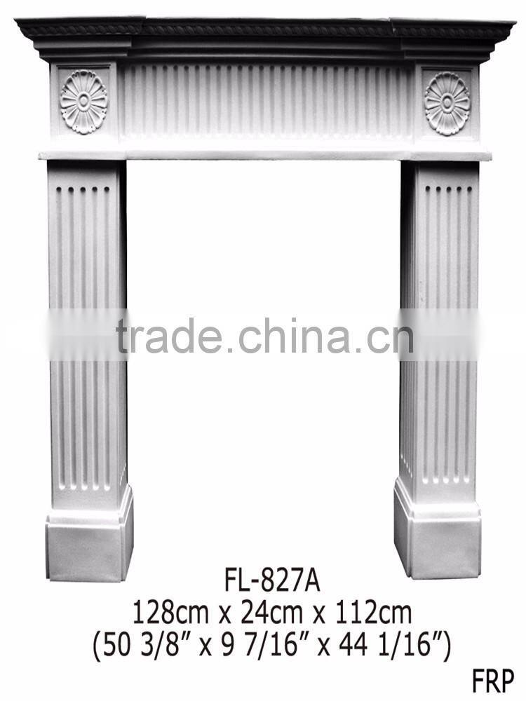 Polystyrene High Quality beautiful PU decorative white marble fireplace/freestanding nero marquina marble fireplace