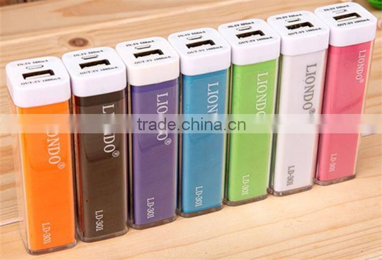 new lipstick 2600mah power bank alkaline