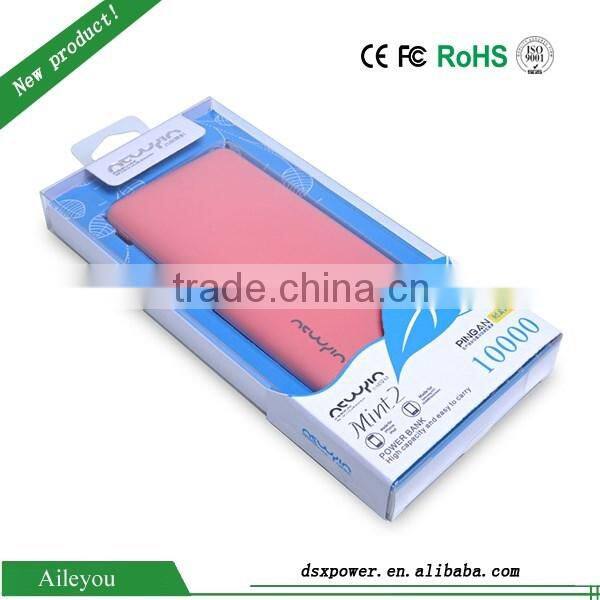 2016 New Patent High Capacity 10000Mah Power Bank For Iphone, For Ipad, For Galaxy Tablet