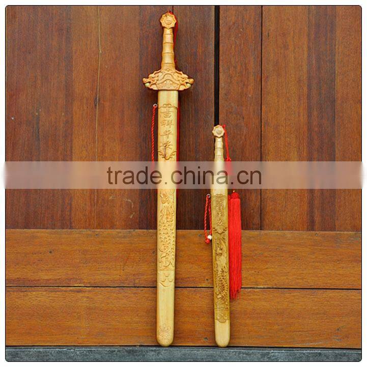 The lucky sword, the peach wood sword, wood crafts, home -guarding and fengshui, for security and peace home decoration