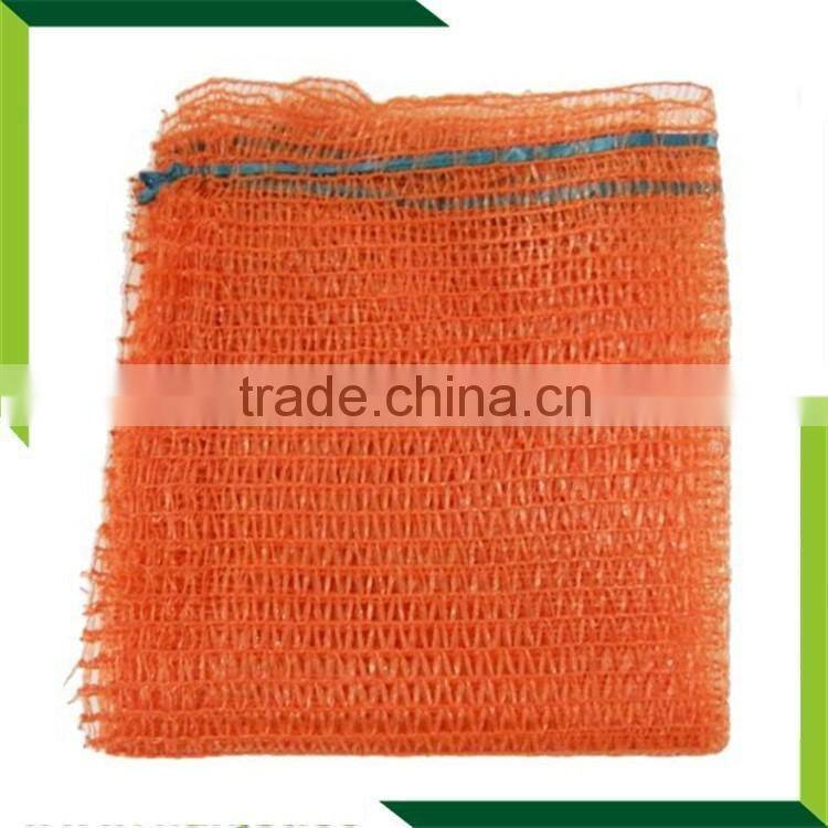 hdpe raschel knit mesh net bags raw material , wholesale drawstring bag PE raschel mesh net bags