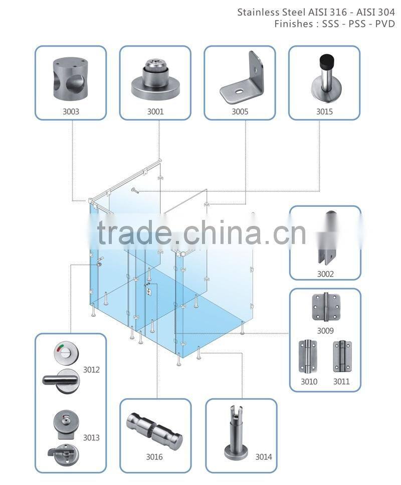 MH-3011 Washroom Cubicles Toilet Cubicle Fittings