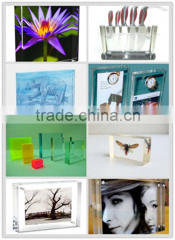 Wholesale customized clear acrylic block photo frame