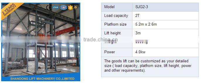 Top Quality Heavy Duty Lead Rail Lifting System Cargo Lift