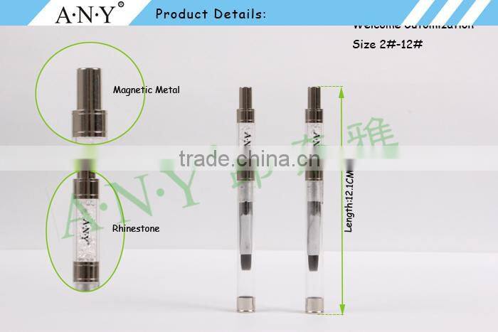 ANY Nail Art Maincure Micropainting Rhinestone Handle Nylon Hair Flat UV Gel Brush for Nail Polish Gel Art