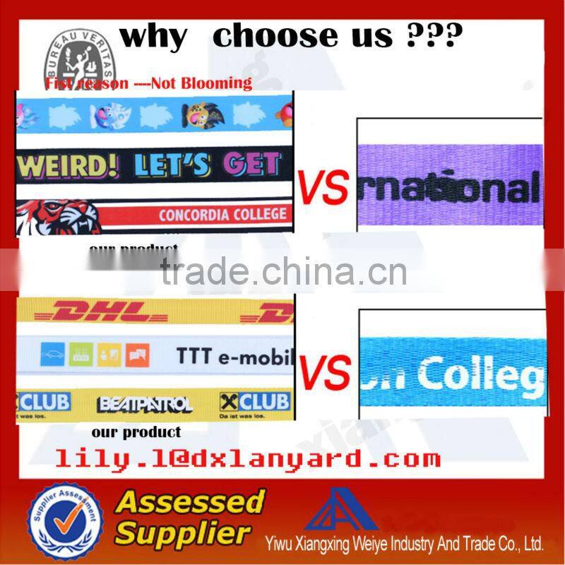 Wholesale nylon cord braiding lanyard neck strap for keychain bulk buy from china