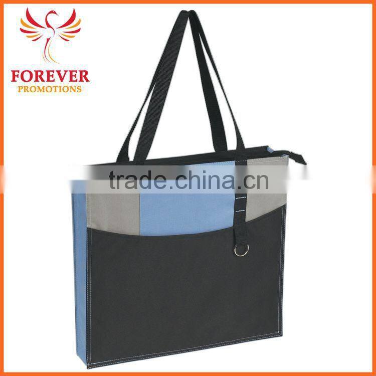 Hot Selling Exposition Conference Tote Bag With Pen Loop And Key Ring