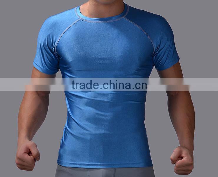 100% breathable blue blank men's sport t-shirt fashion men's sports wear