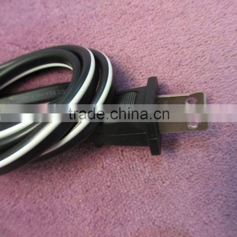 UL approval US 110v 2 prong polarity NEMA1-15P power cord