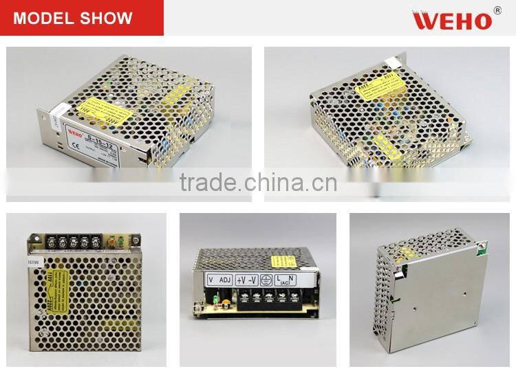 WEHO Yueqing Cheap S-15-12 12V 1.3A 15W AC To DC Mini SMPS Switch Mode Power Supply