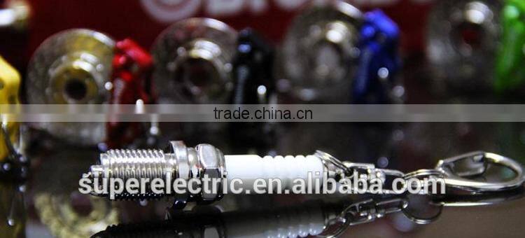 2016 Newest Product Spark Plug LED Key Chain, Metal Flashlight Key Chain, Portable LED Flashlight Keychain