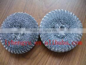 High quality galvanized mesh pot scourer/stainless steel scrubber