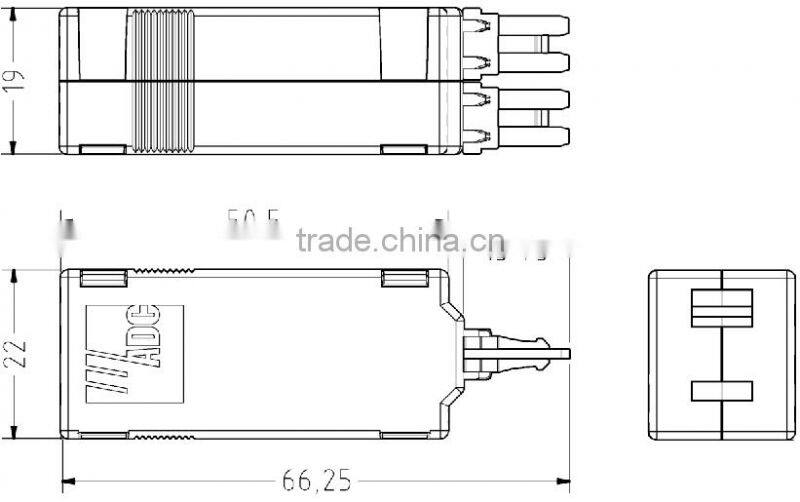 ADSL2+ over POTS splitter module for ADC LSA PLUS module