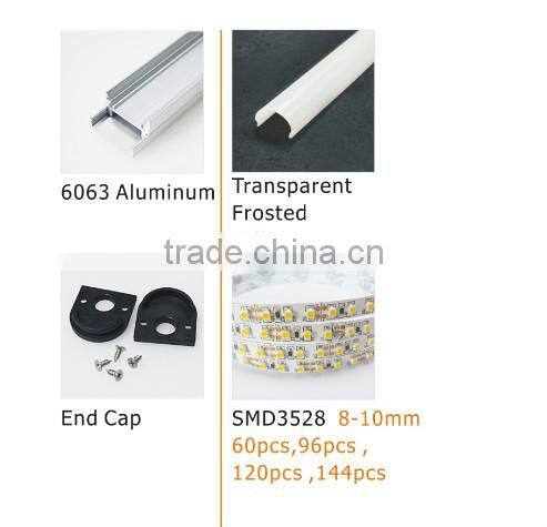 2015 new extruded surface mounted led aluminum profile for SMD stirp light