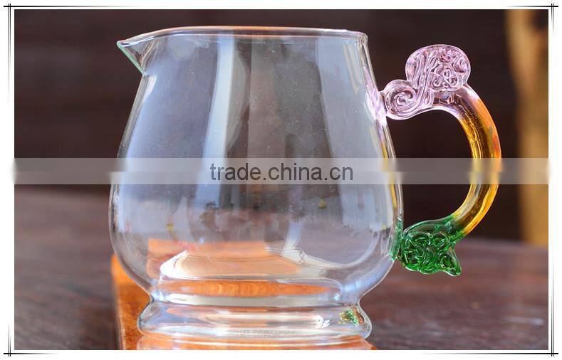 drinking glass tea cups with handle