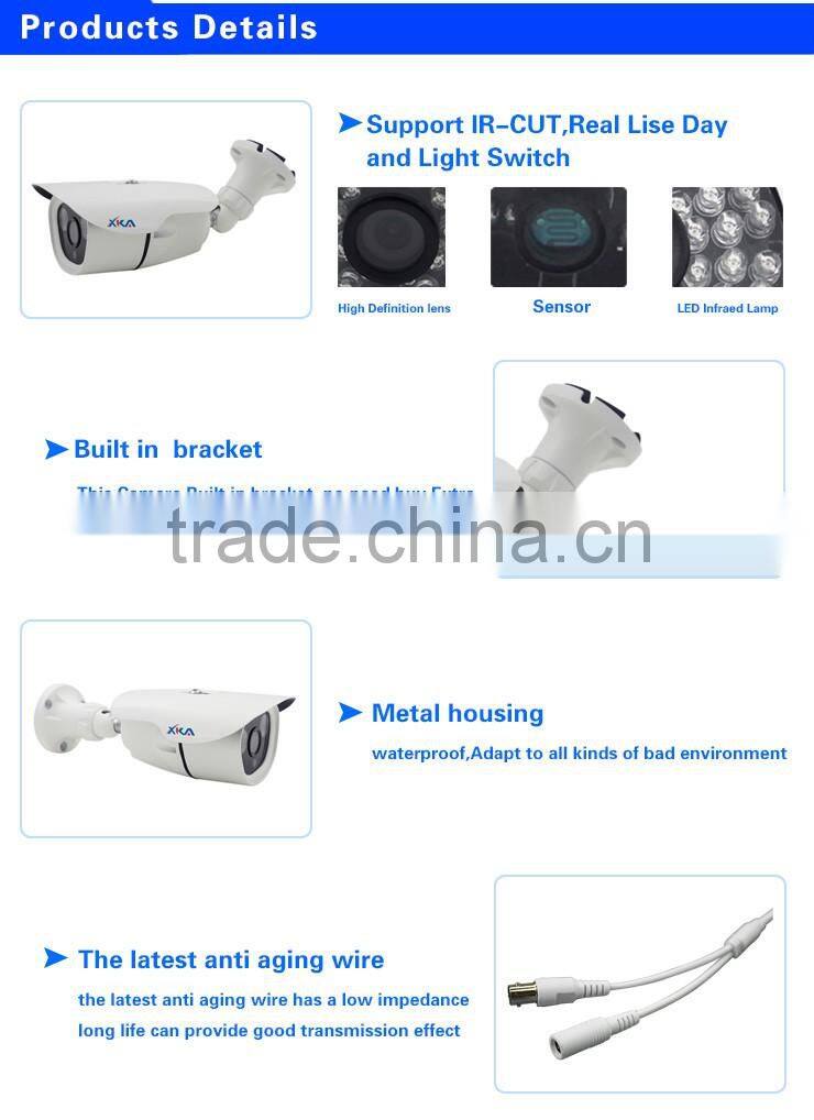 Infrared Day and Night vision auto switch Water-proof bullet High definition 1080P AHD camera