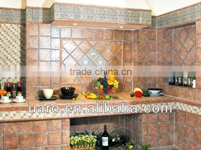 Non-slip decoration luxury polished porcelain archaized glazed tile