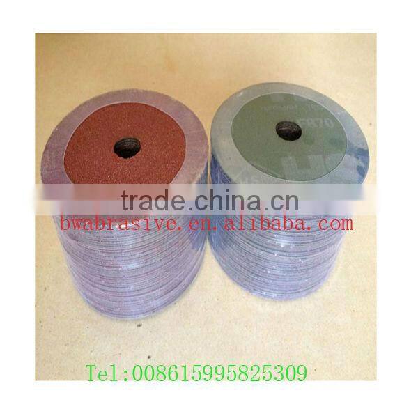 7" star hole abrasive fiber disc
