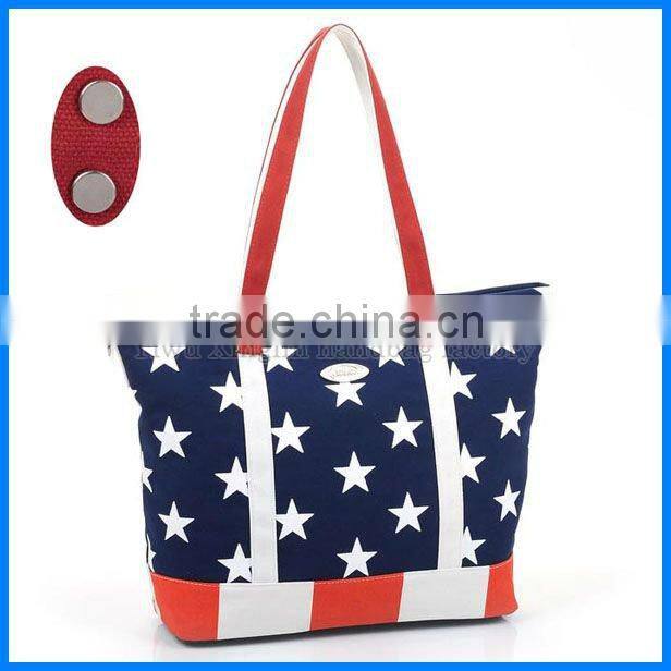 New arrival scarf printing canvas women shopping bags beach bags