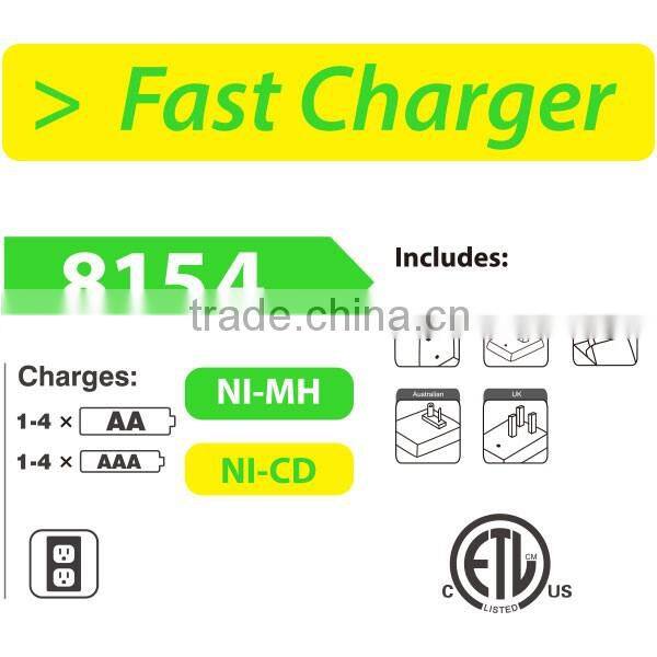PKCELL quikly charge battery charger 8154 AA/AAA cell