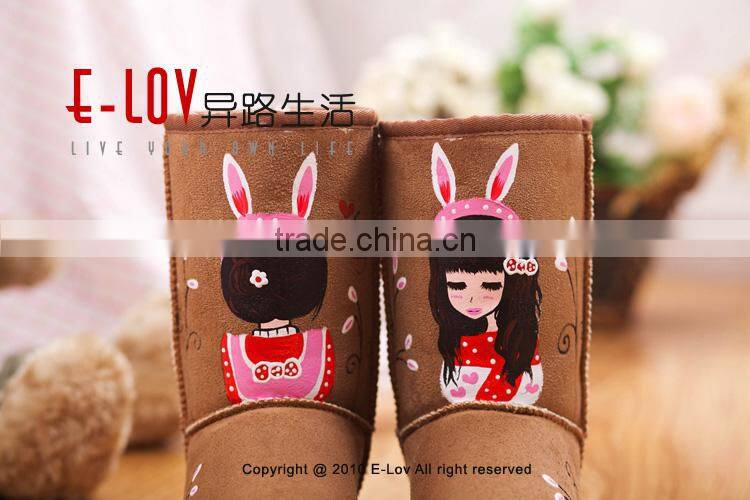 2015 hot sales high quality and cheap suede fabric cheap snow woman boot