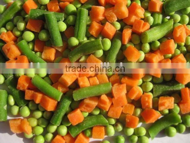 Supply IQF Frozen Mixed Vegetables Peas, Carrots,Sweet Corn,Green Beans