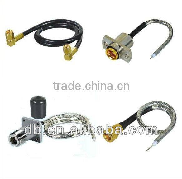 RF Coaxial Cable Connector Assembly with BNC, SMA, SMB, MCX and MMCX Plug