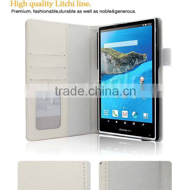 7 inch tablet leather case for Sharp AQUOS Pad SH-06F PU accessories cover