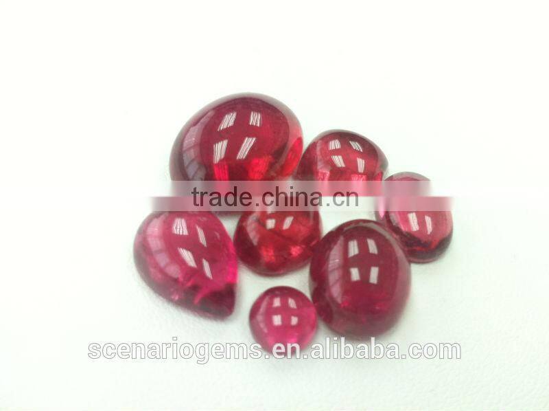 #CAZZ Natural Multi-Shape Cabs Loose Gemstone Rubellite Cabochon