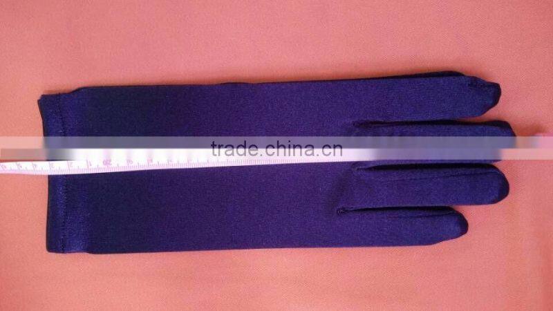 Short Tulle Cheap Kids Size White Satin Gloves