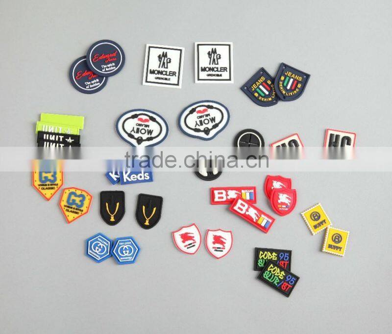 High Quality Customized PVC Rubber Silicone Label Patch For Bag
