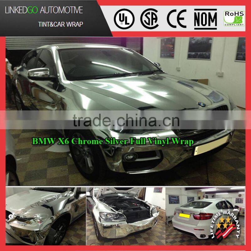 Good Air bubble free wrap 1.52*20M red chrome vinyl car wrap with stretchability vinyl wrap