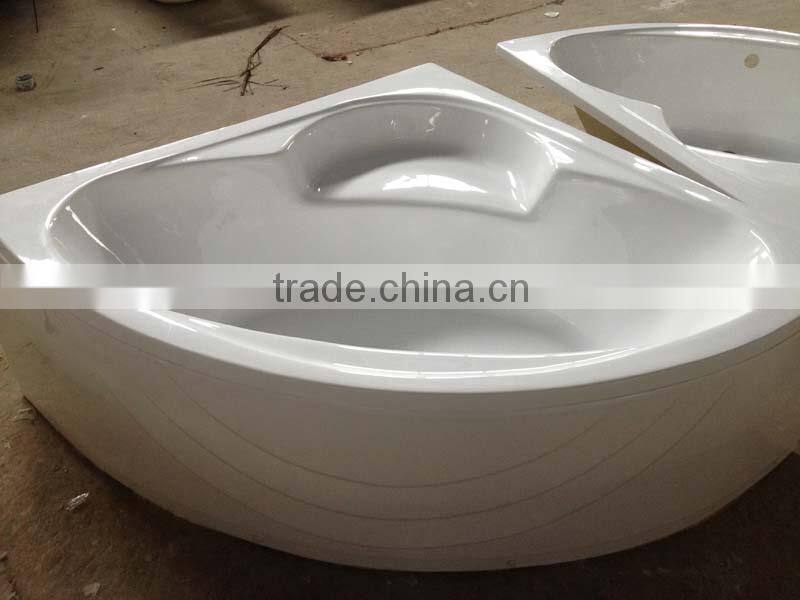 High quality corner bathtub with seat,fiberglass bathtub with skirt/apron