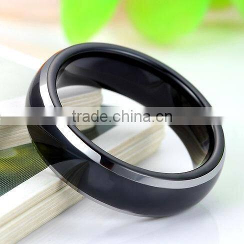 2014 Fashion carbon fiber inlaid ceramic jewelry for unisex