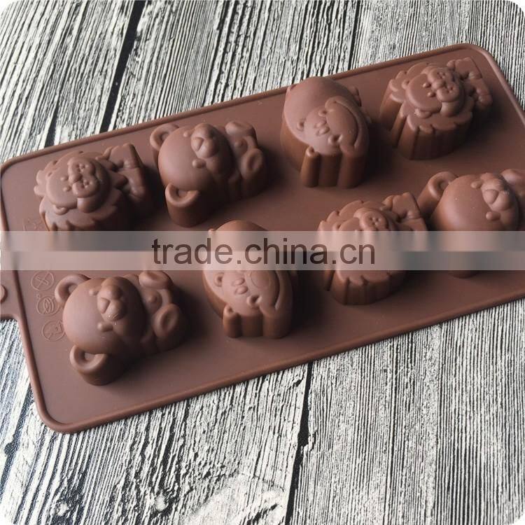 FDA LFGB fashion Food Grade silicone cake mold animal shape