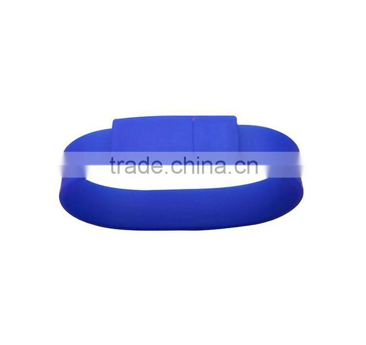 Promotional Cheap Price Bulk Silicone Business Card Flash Drive Bracelet free Sample