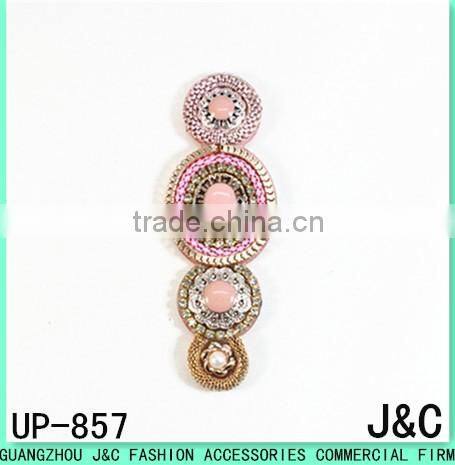 2017 newest Acrylic beaded sandals uppers