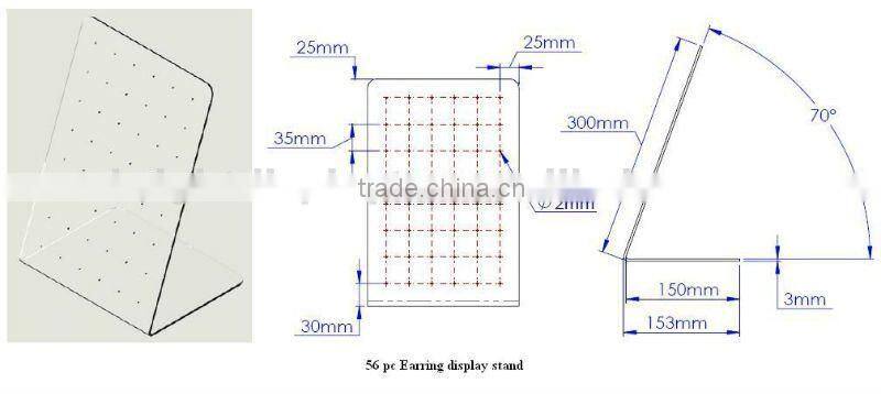 Acrylic earring display stand