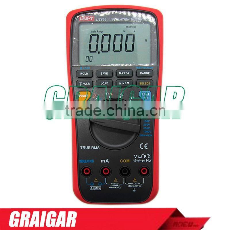UNI-T UT533 RMS Auto 50~1000V Digital Multimeter Insulation Earth Resistance