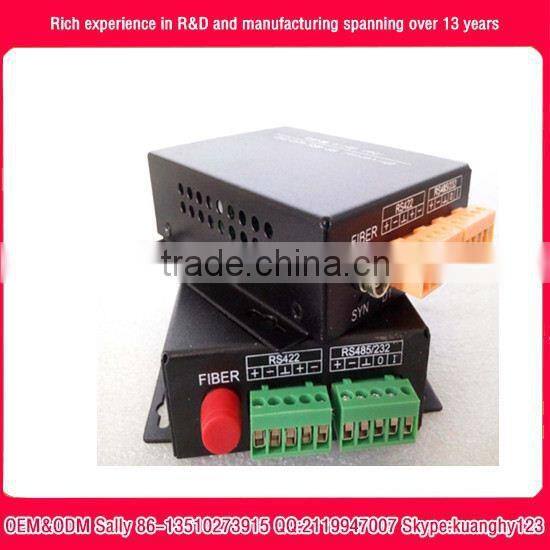 Industrial RS-422 to Single-mode Duplex Serial to Fiber Converter, 1310nm/1550nm 20km Fiber optic modem