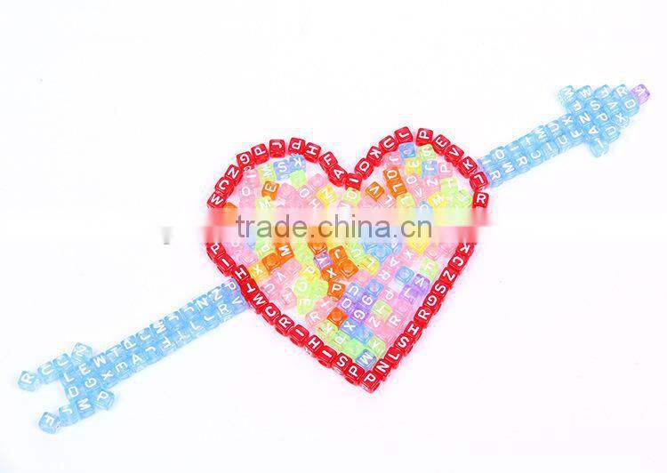 wholesale kids square lucite loose acrylic letter alphabet beads