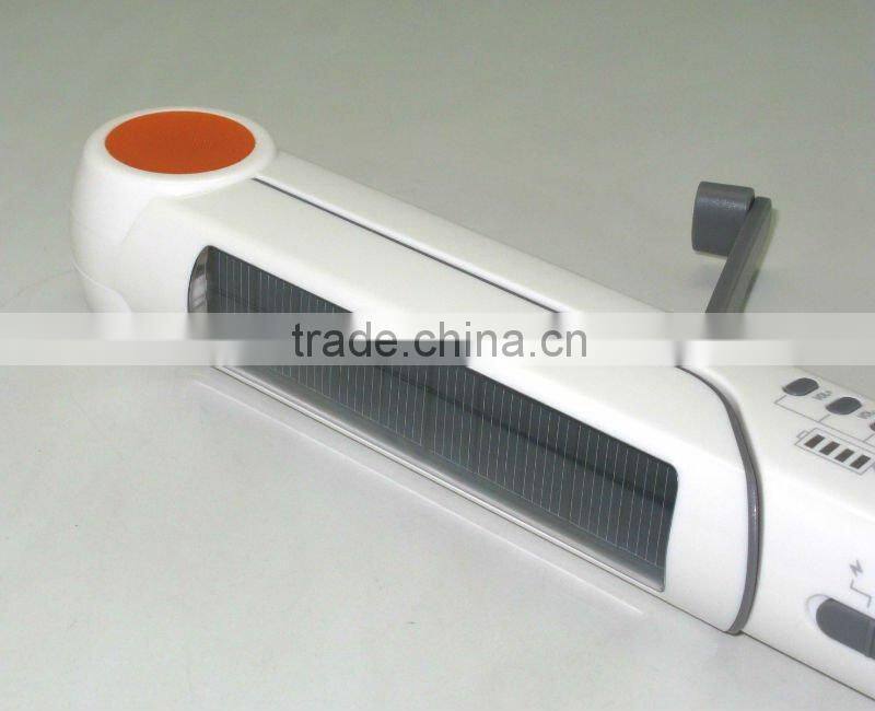 Solar crank desk lamp