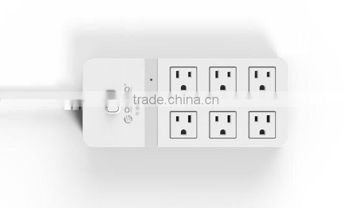 High power durable white USB charging travel power strip with 4 USB sockets