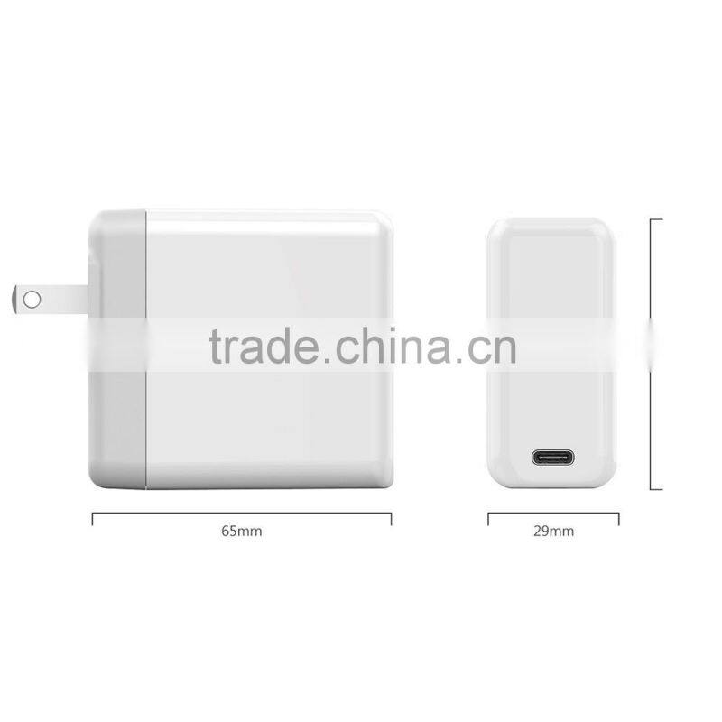 The Lastest Innovative tech Type C Charger with PD Function 5V3A.9V3A.12V3A.15V3A.20V3A ,Maximum 60W Output Type C Wall Charger